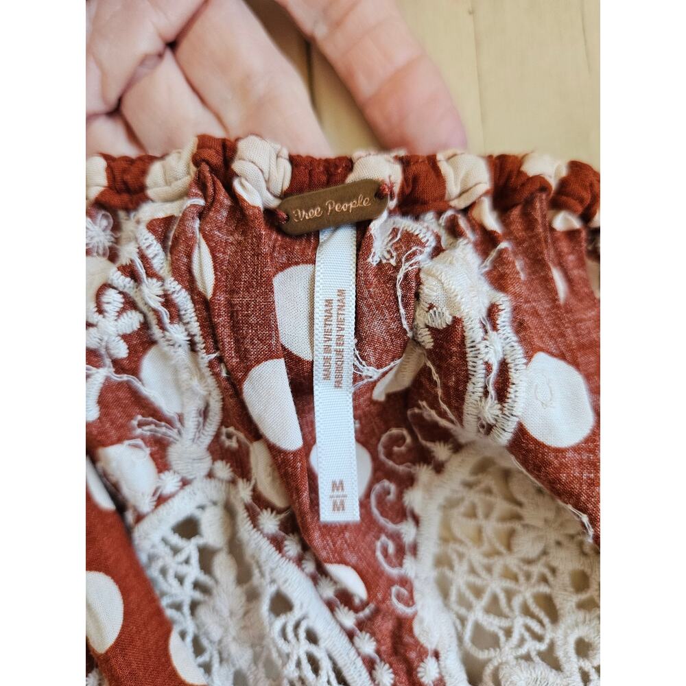 Free People Lunch Date Crochet Detail Halter Neck Top, Size M - Picture 7 of 8